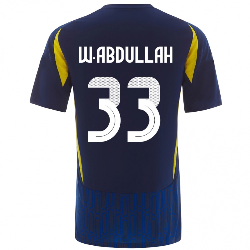 Niño Fútbol Camiseta Waleed Abdullah #33 Azul Amarillo 2ª Equipación 2024/25 Argentina