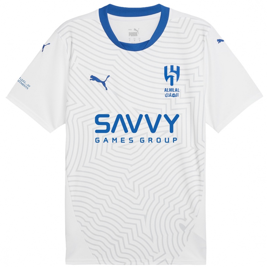 Niño Fútbol Camiseta Kalidou Koulibaly #3 Blanco Azul 2ª Equipación 2024/25 Argentina