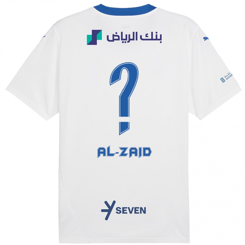 Niño Fútbol Camiseta Suhayb Al-Zaid #0 Blanco Azul 2ª Equipación 2024/25 Argentina