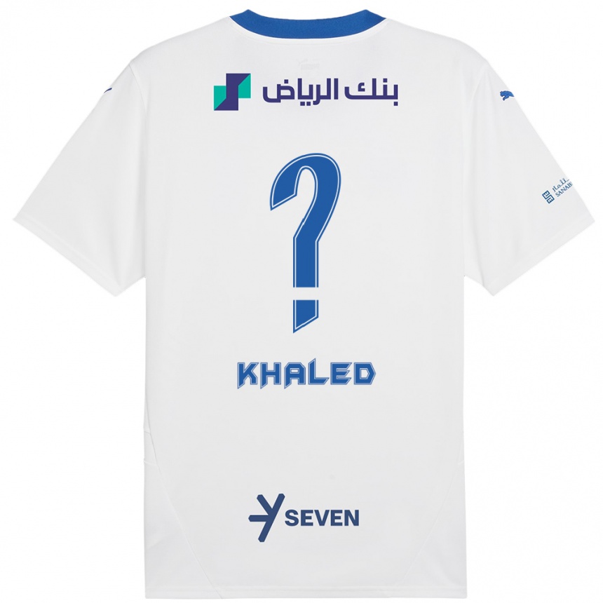 Niño Fútbol Camiseta Saad Khaled #0 Blanco Azul 2ª Equipación 2024/25 Argentina