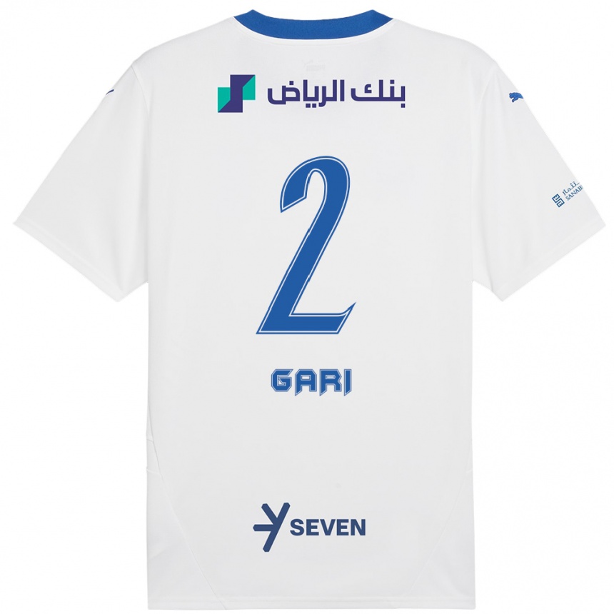 Niño Fútbol Camiseta Fatimah Gari #2 Blanco Azul 2ª Equipación 2024/25 Argentina