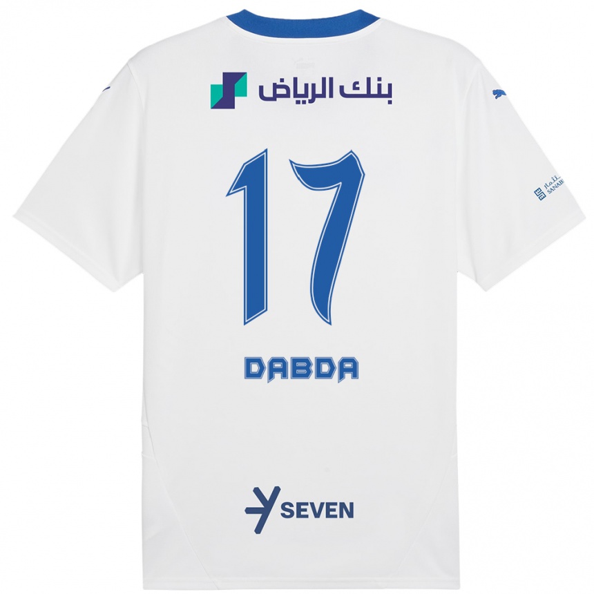 Niño Fútbol Camiseta Claudia Dabda #17 Blanco Azul 2ª Equipación 2024/25 Argentina