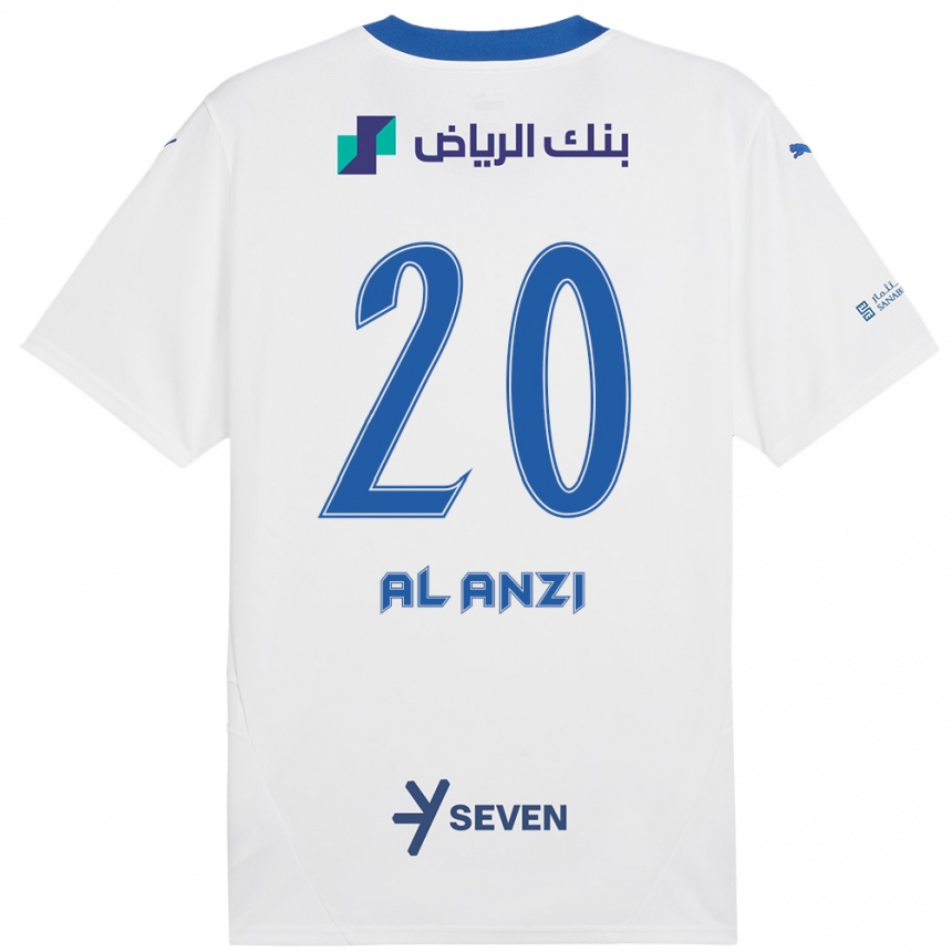 Niño Fútbol Camiseta Areej Al-Anzi #20 Blanco Azul 2ª Equipación 2024/25 Argentina