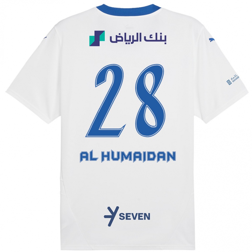 Niño Fútbol Camiseta Fay Al-Humaidan #28 Blanco Azul 2ª Equipación 2024/25 Argentina