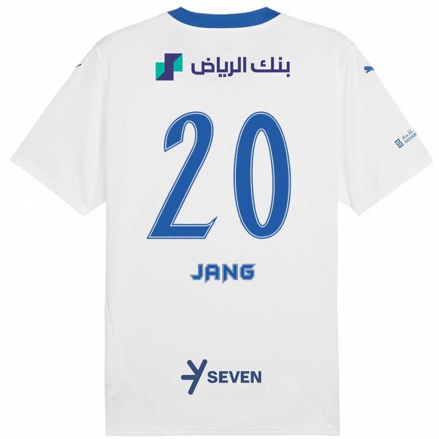 Niño Fútbol Camiseta Hyun-Soo Jang #20 Blanco Azul 2ª Equipación 2024/25 Argentina