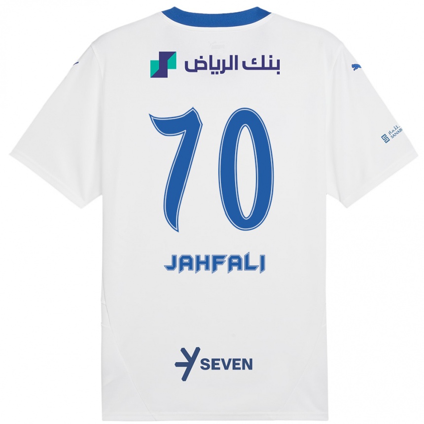 Niño Fútbol Camiseta Mohammed Jahfali #70 Blanco Azul 2ª Equipación 2024/25 Argentina