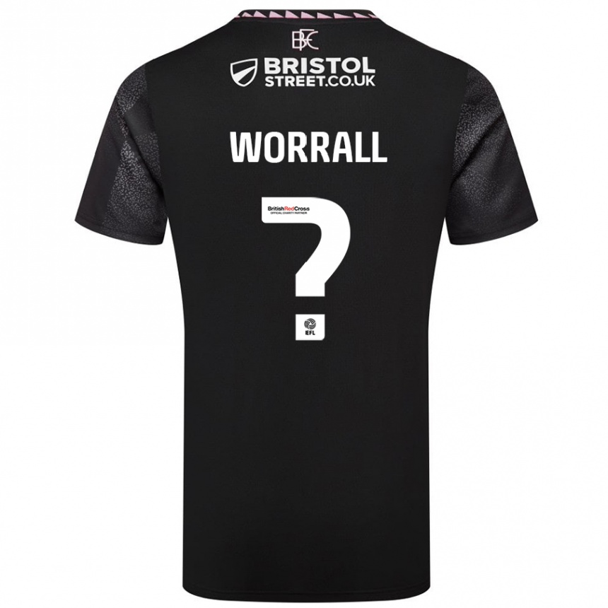 Niño Fútbol Camiseta Joe Worrall #0 Negro 2ª Equipación 2024/25 Argentina