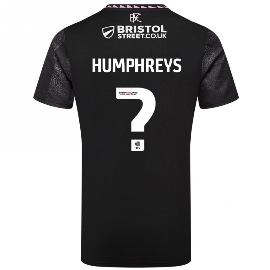 Niño Fútbol Camiseta Bashir Humphreys #0 Negro 2ª Equipación 2024/25 Argentina