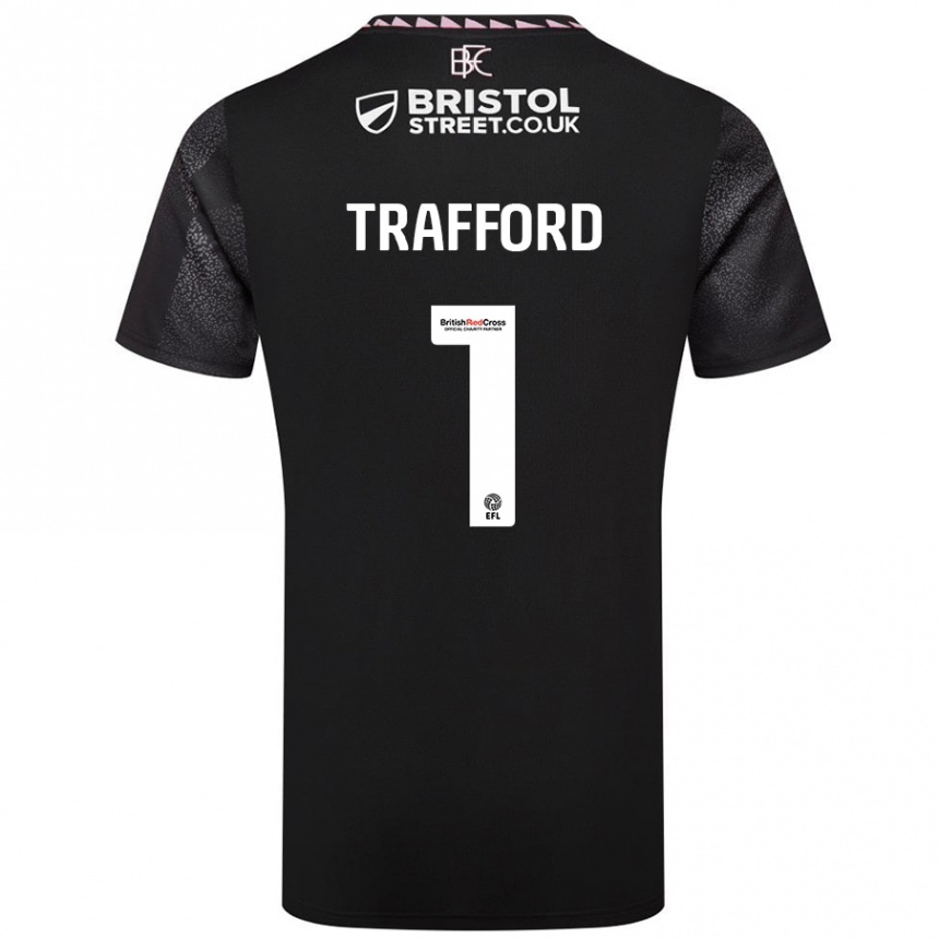 Niño Fútbol Camiseta James Trafford #1 Negro 2ª Equipación 2024/25 Argentina