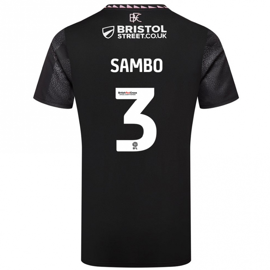 Niño Fútbol Camiseta Shurandy Sambo #3 Negro 2ª Equipación 2024/25 Argentina