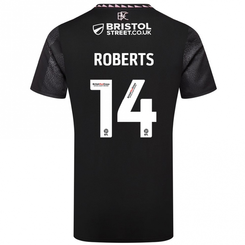 Niño Fútbol Camiseta Connor Roberts #14 Negro 2ª Equipación 2024/25 Argentina