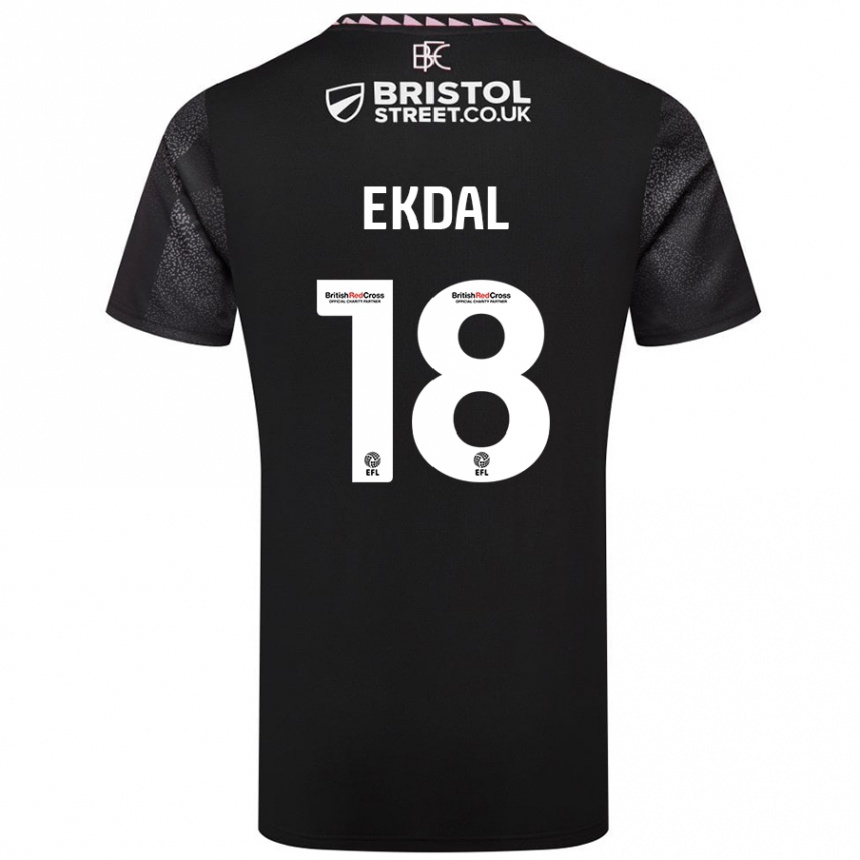 Niño Fútbol Camiseta Hjalmar Ekdal #18 Negro 2ª Equipación 2024/25 Argentina