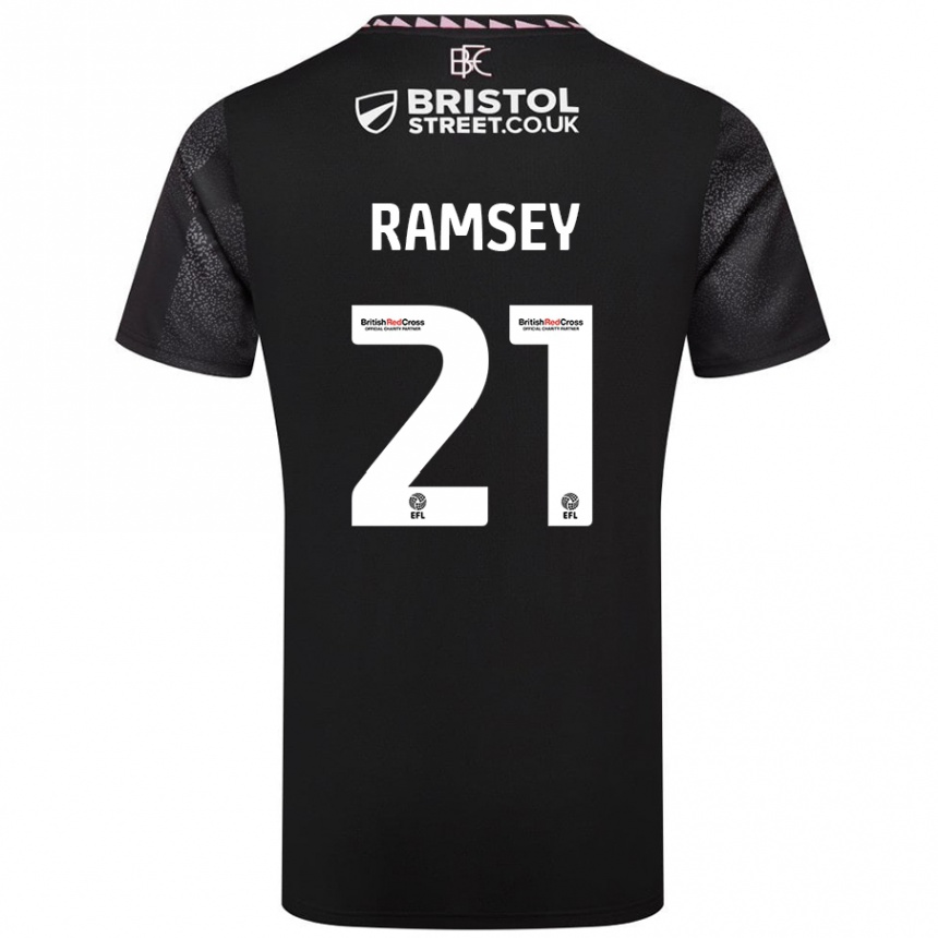 Niño Fútbol Camiseta Aaron Ramsey #21 Negro 2ª Equipación 2024/25 Argentina