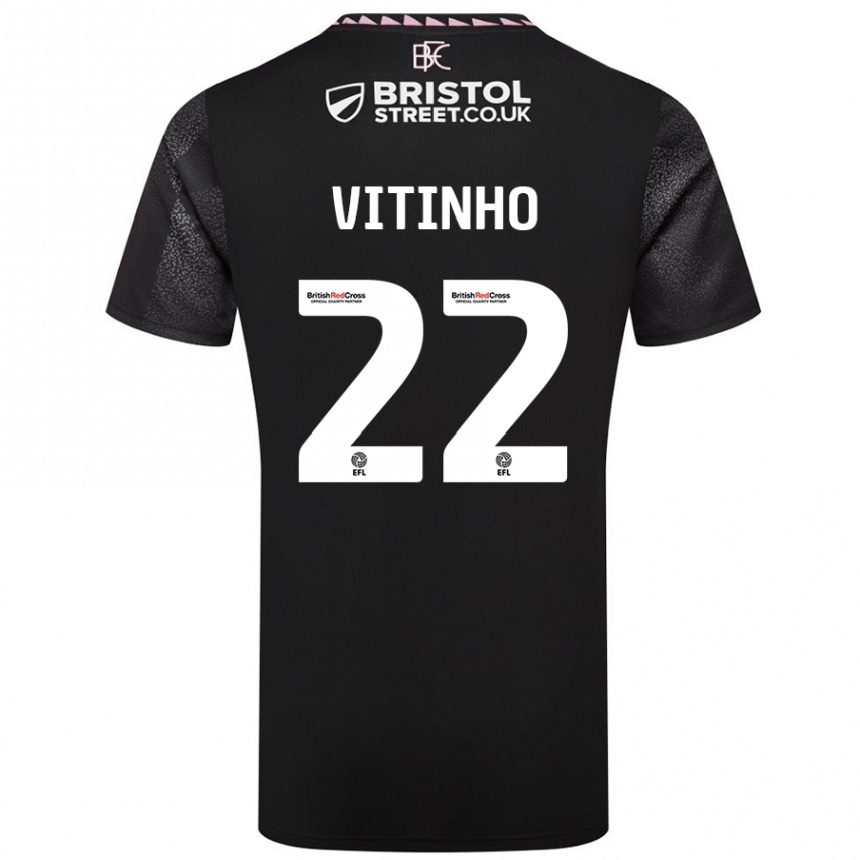 Niño Fútbol Camiseta Vitinho #22 Negro 2ª Equipación 2024/25 Argentina