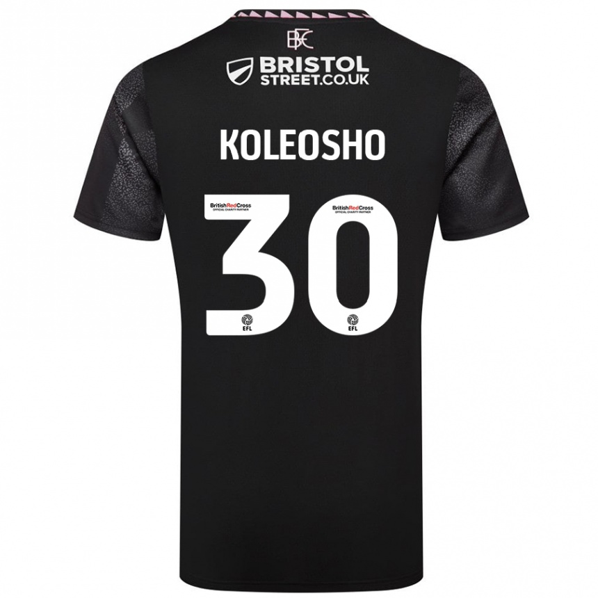 Niño Fútbol Camiseta Luca Koleosho #30 Negro 2ª Equipación 2024/25 Argentina