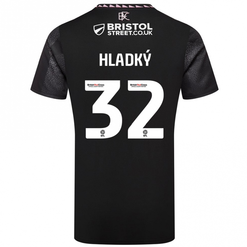 Niño Fútbol Camiseta Vaclav Hladky #32 Negro 2ª Equipación 2024/25 Argentina