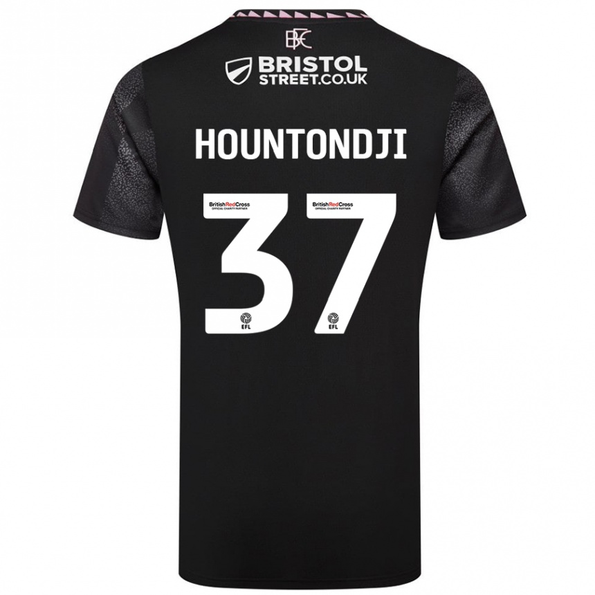 Niño Fútbol Camiseta Andreas Hountondji #37 Negro 2ª Equipación 2024/25 Argentina