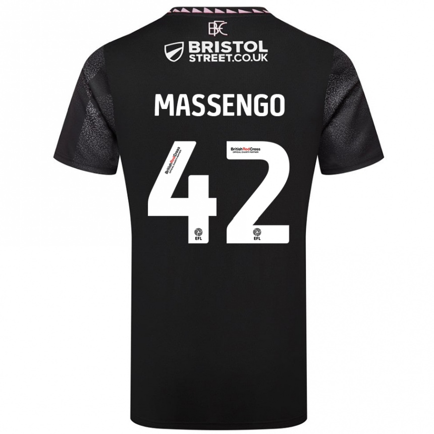 Niño Fútbol Camiseta Han-Noah Massengo #42 Negro 2ª Equipación 2024/25 Argentina