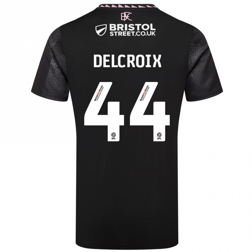 Niño Fútbol Camiseta Hannes Delcroix #44 Negro 2ª Equipación 2024/25 Argentina