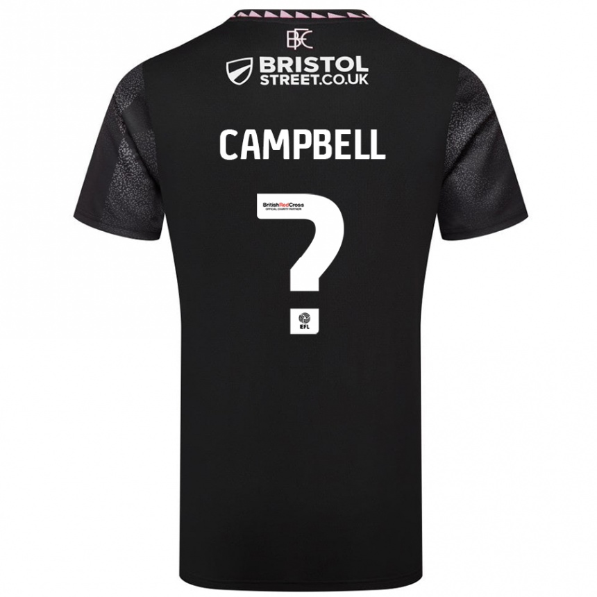 Niño Fútbol Camiseta Murray Campbell #0 Negro 2ª Equipación 2024/25 Argentina