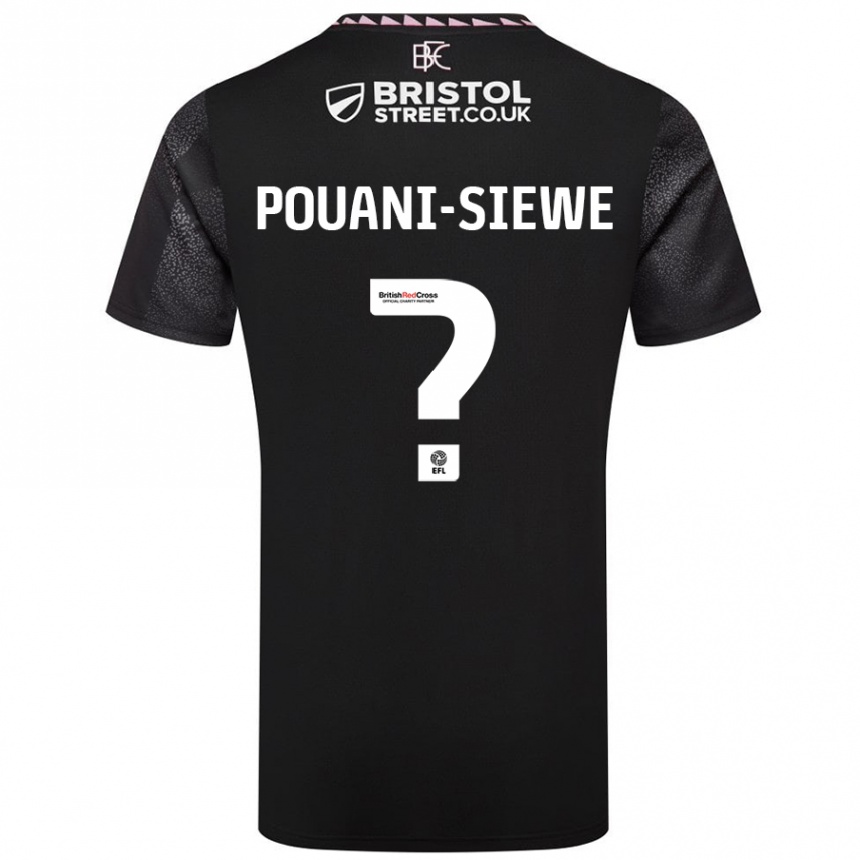 Niño Fútbol Camiseta Brandon Pouani-Siewe #0 Negro 2ª Equipación 2024/25 Argentina