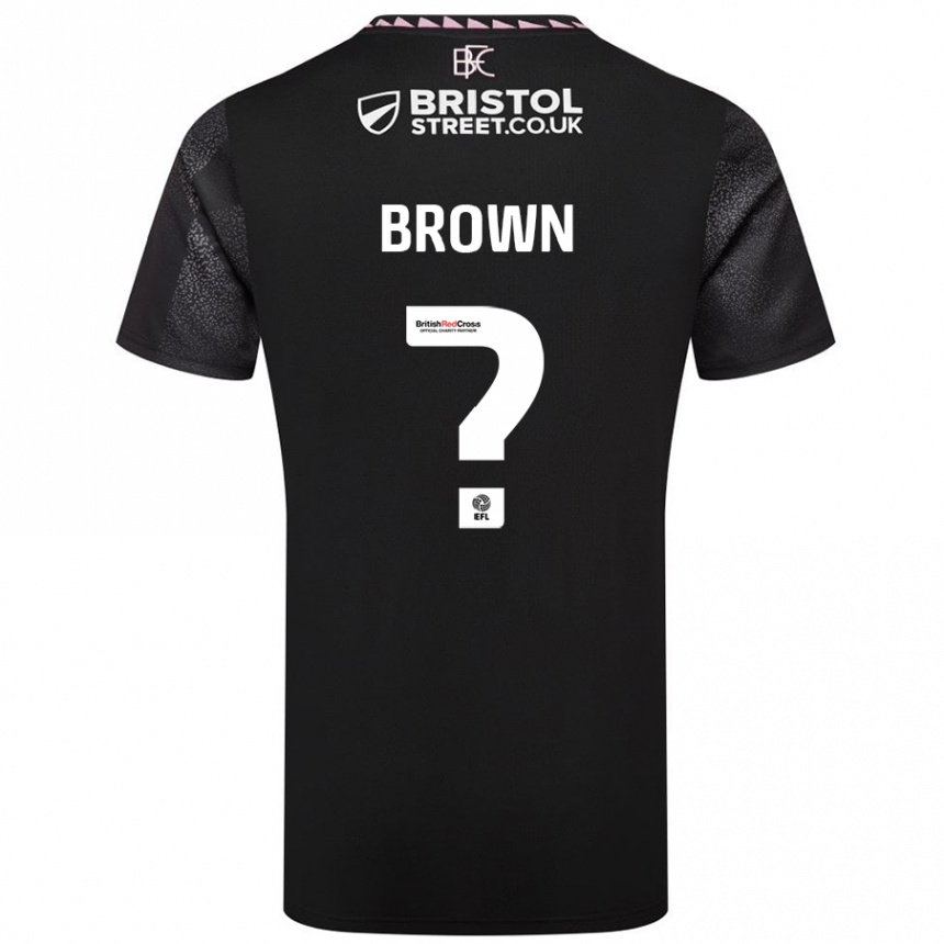 Niño Fútbol Camiseta Kian Brown #0 Negro 2ª Equipación 2024/25 Argentina