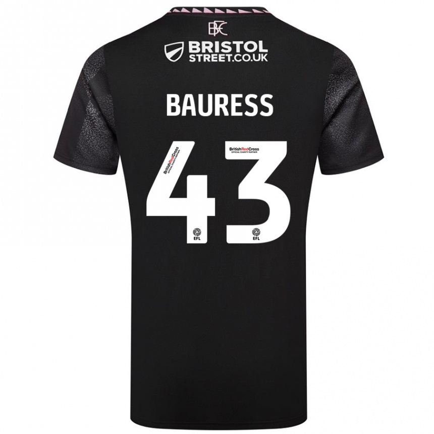 Niño Fútbol Camiseta Joe Bauress #43 Negro 2ª Equipación 2024/25 Argentina