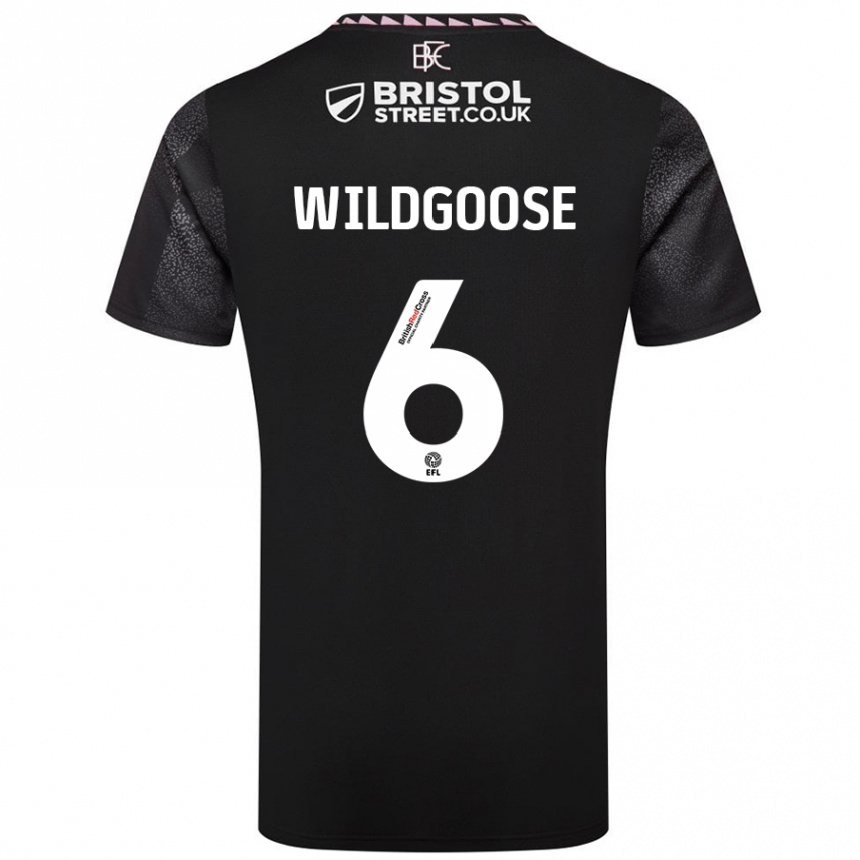 Niño Fútbol Camiseta Mikayla Wildgoose #6 Negro 2ª Equipación 2024/25 Argentina