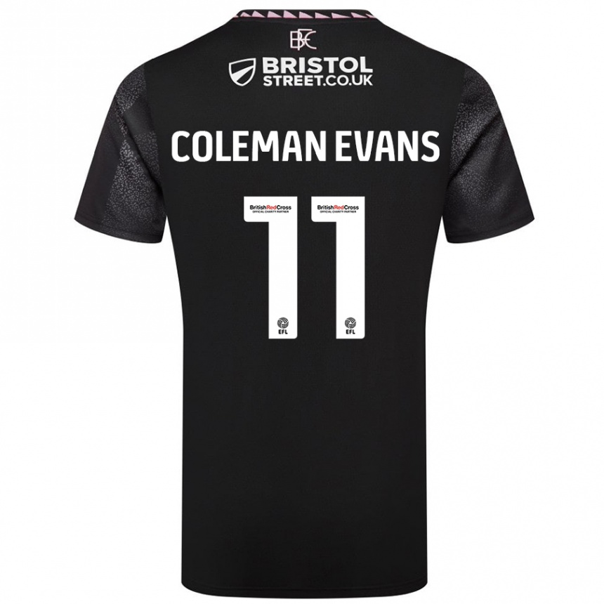 Niño Fútbol Camiseta Amaya Coleman-Evans #11 Negro 2ª Equipación 2024/25 Argentina