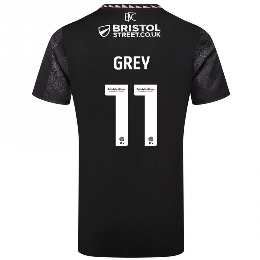 Niño Fútbol Camiseta Anna Grey #11 Negro 2ª Equipación 2024/25 Argentina