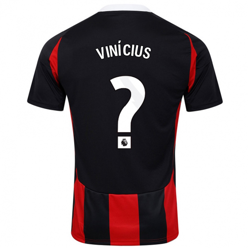 Niño Fútbol Camiseta Carlos Vinícius #0 Negro Rojo 2ª Equipación 2024/25 Argentina