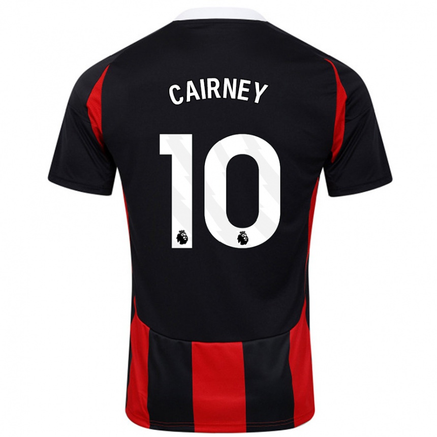 Niño Fútbol Camiseta Tom Cairney #10 Negro Rojo 2ª Equipación 2024/25 Argentina