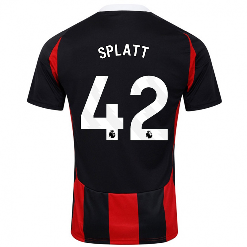 Niño Fútbol Camiseta Delano Splatt #42 Negro Rojo 2ª Equipación 2024/25 Argentina