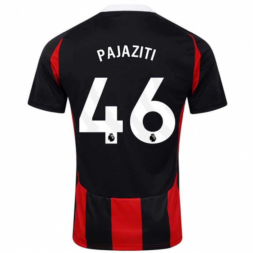 Niño Fútbol Camiseta Adrion Pajaziti #46 Negro Rojo 2ª Equipación 2024/25 Argentina