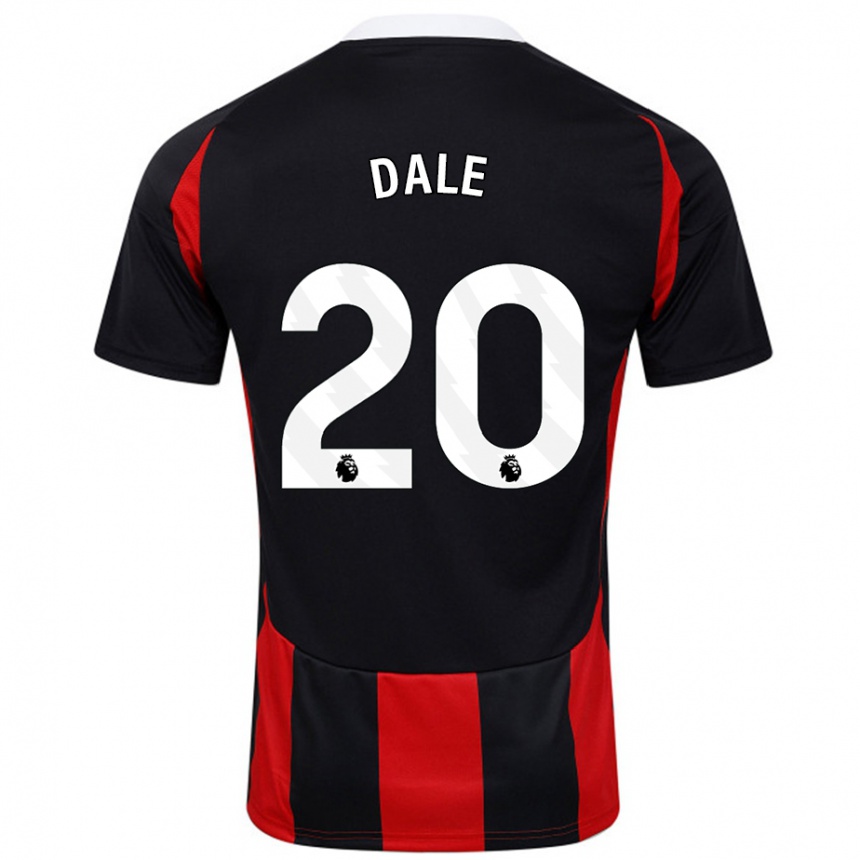 Niño Fútbol Camiseta Olivia Dale #20 Negro Rojo 2ª Equipación 2024/25 Argentina