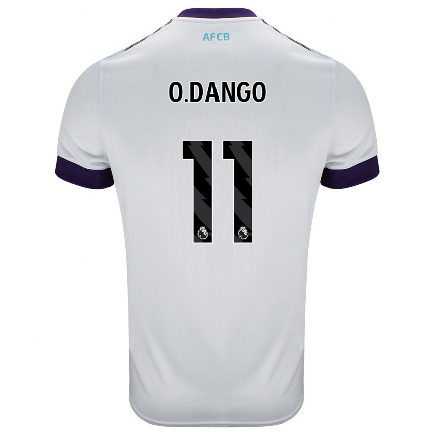 Niño Fútbol Camiseta Dango Ouattara #11 Blanco Verde Púrpura 2ª Equipación 2024/25 Argentina