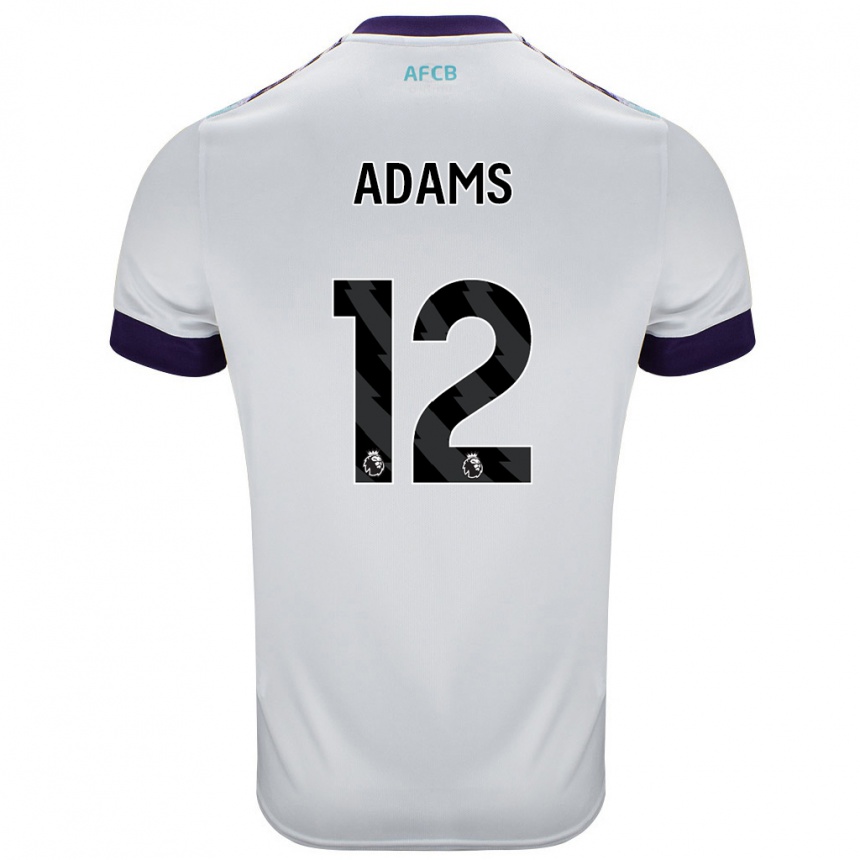 Niño Fútbol Camiseta Tyler Adams #12 Blanco Verde Púrpura 2ª Equipación 2024/25 Argentina