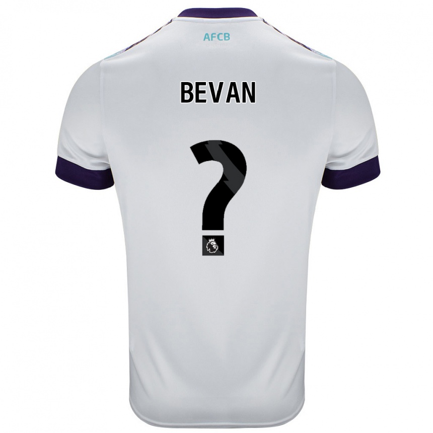 Niño Fútbol Camiseta Owen Bevan #0 Blanco Verde Púrpura 2ª Equipación 2024/25 Argentina