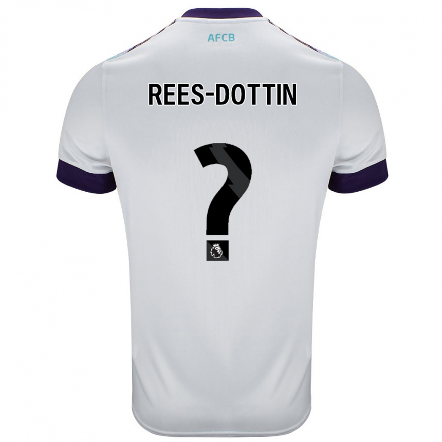 Niño Fútbol Camiseta Remy Rees-Dottin #0 Blanco Verde Púrpura 2ª Equipación 2024/25 Argentina