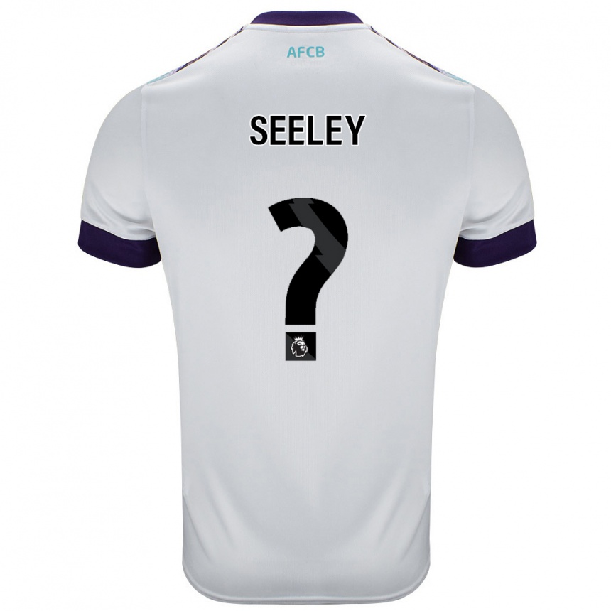 Niño Fútbol Camiseta Will Seeley #0 Blanco Verde Púrpura 2ª Equipación 2024/25 Argentina