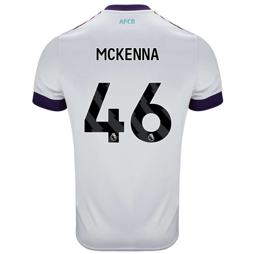 Niño Fútbol Camiseta Callan Mckenna #46 Blanco Verde Púrpura 2ª Equipación 2024/25 Argentina