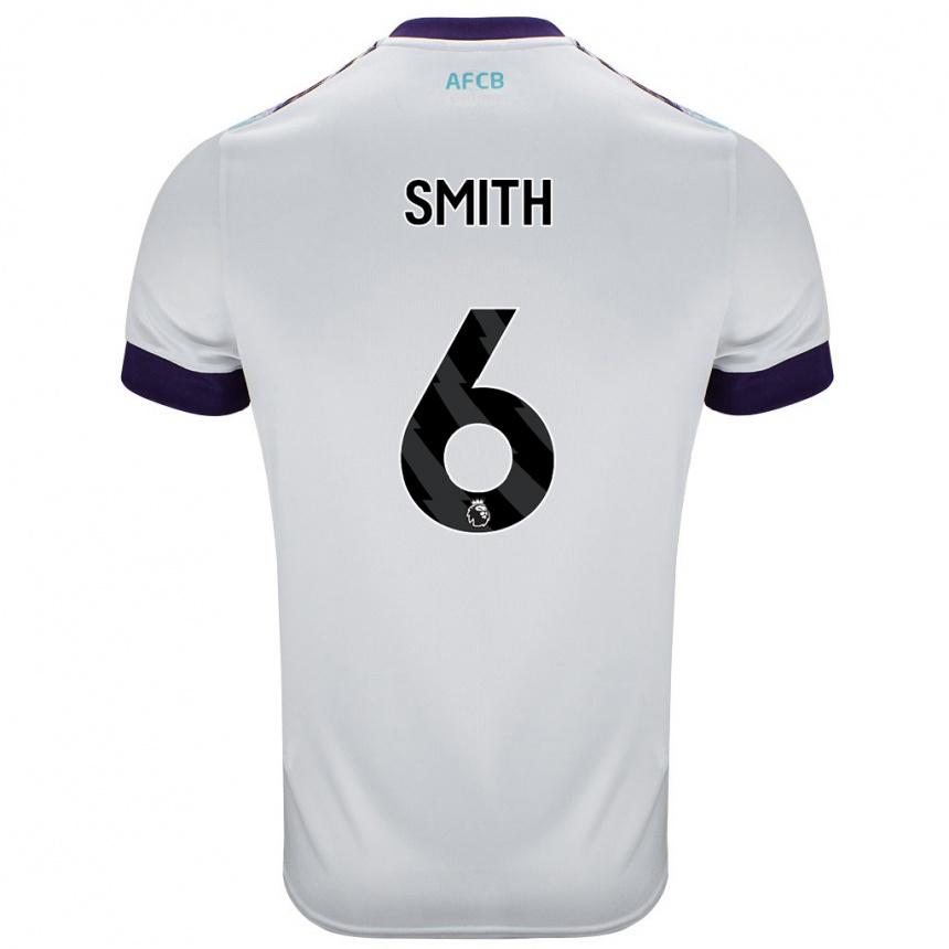 Niño Fútbol Camiseta Maisy Smith #6 Blanco Verde Púrpura 2ª Equipación 2024/25 Argentina