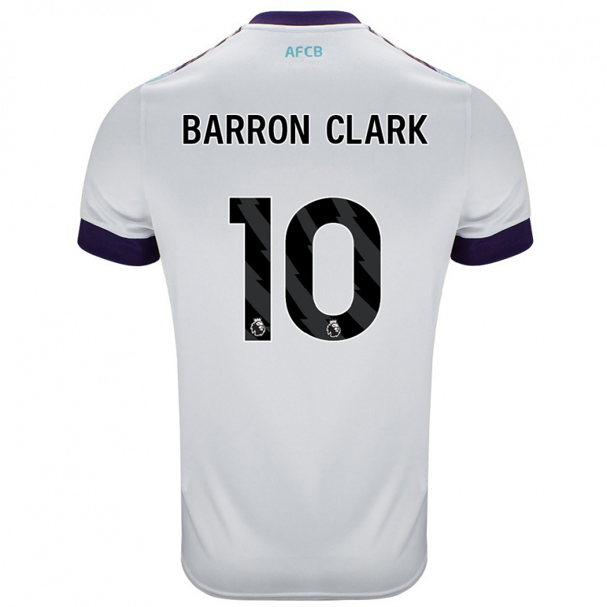 Niño Fútbol Camiseta Molly Barron-Clark #10 Blanco Verde Púrpura 2ª Equipación 2024/25 Argentina