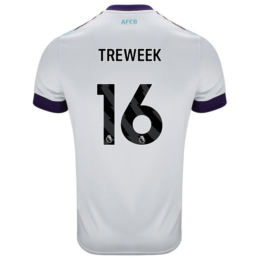 Niño Fútbol Camiseta Jess Treweek #16 Blanco Verde Púrpura 2ª Equipación 2024/25 Argentina