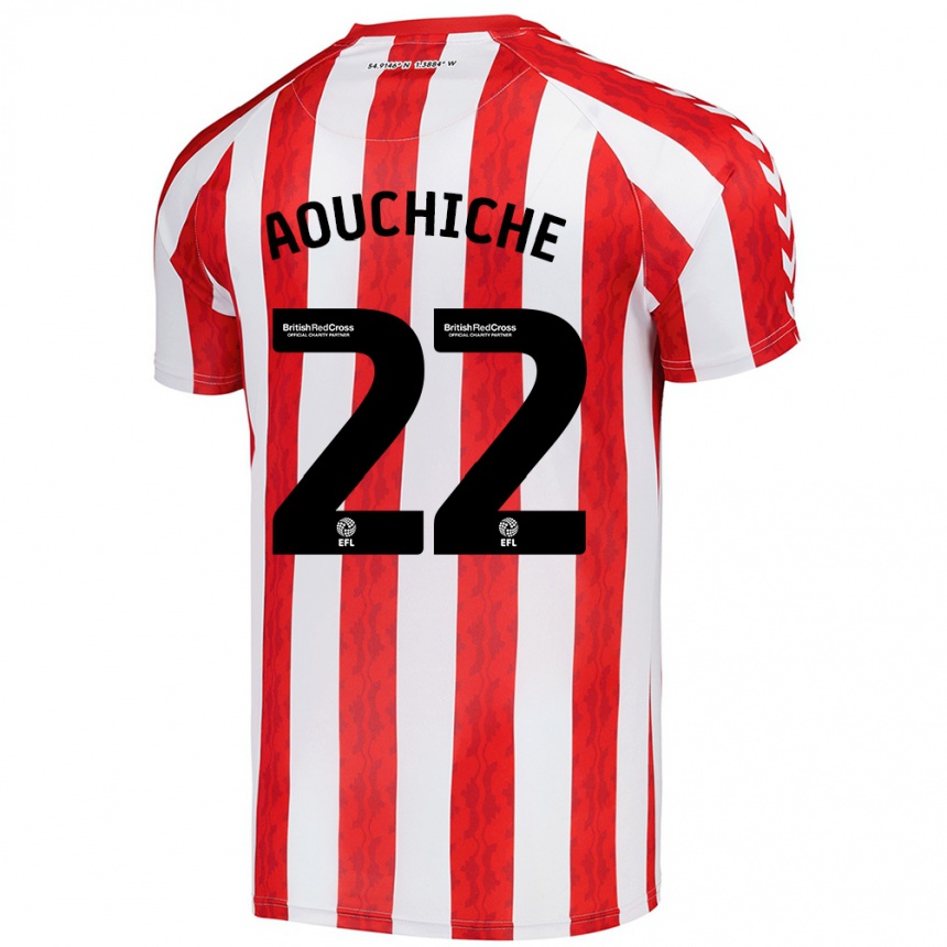 Hombre Fútbol Camiseta Adil Aouchiche #22 Rojo Blanco 1ª Equipación 2024/25 Argentina