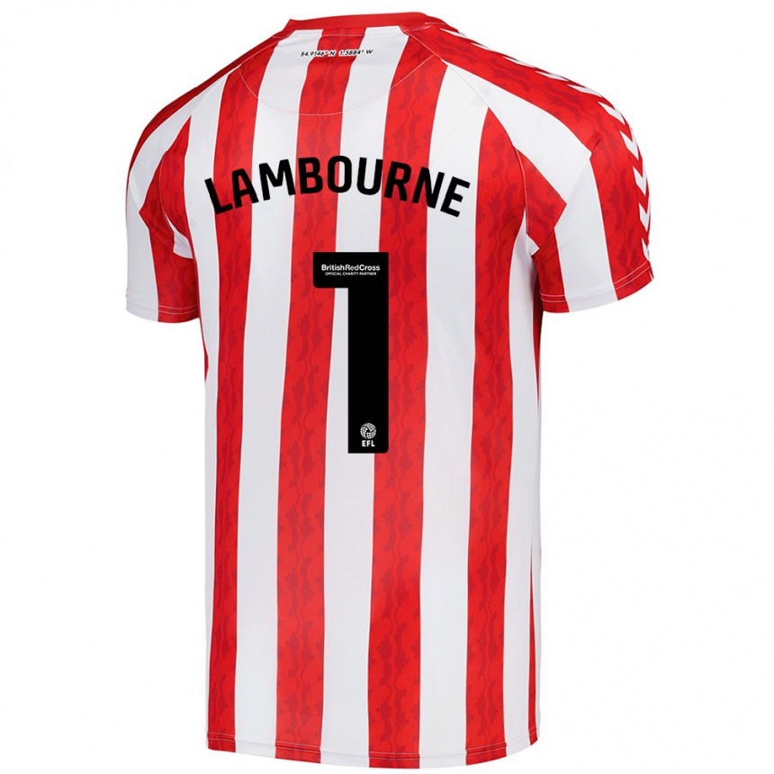 Hombre Fútbol Camiseta Demi Lambourne #1 Rojo Blanco 1ª Equipación 2024/25 Argentina