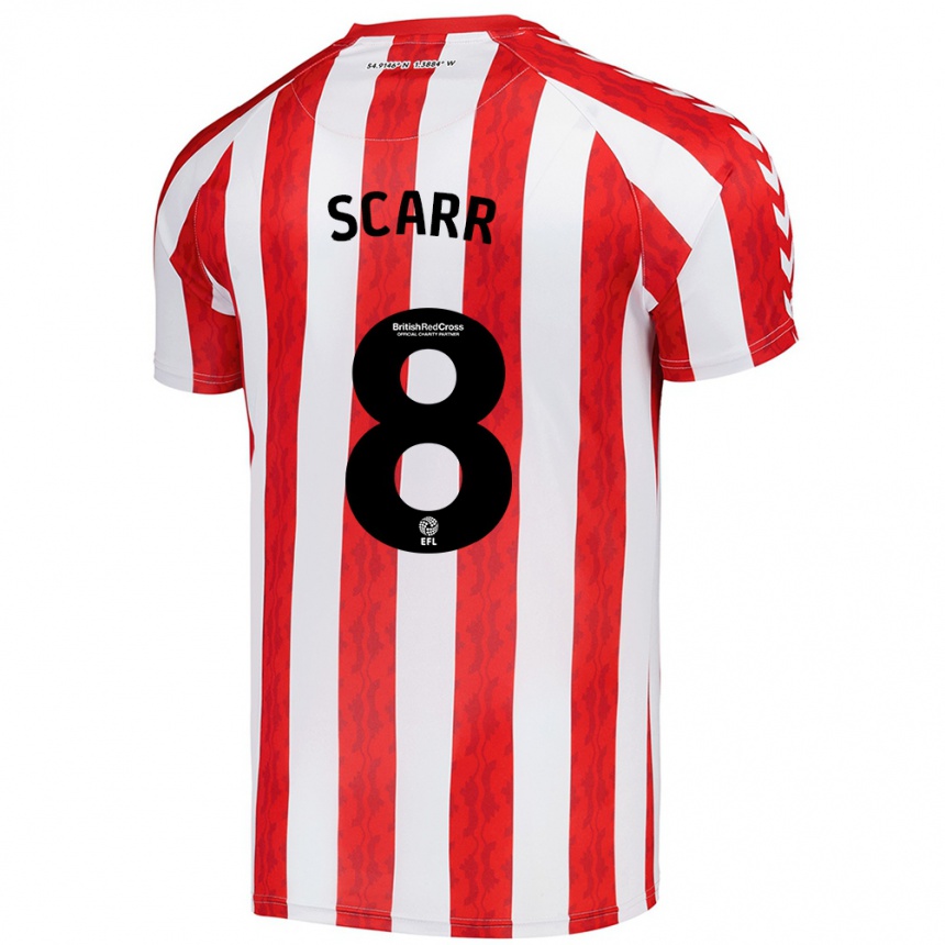 Hombre Fútbol Camiseta Emily Scarr #8 Rojo Blanco 1ª Equipación 2024/25 Argentina