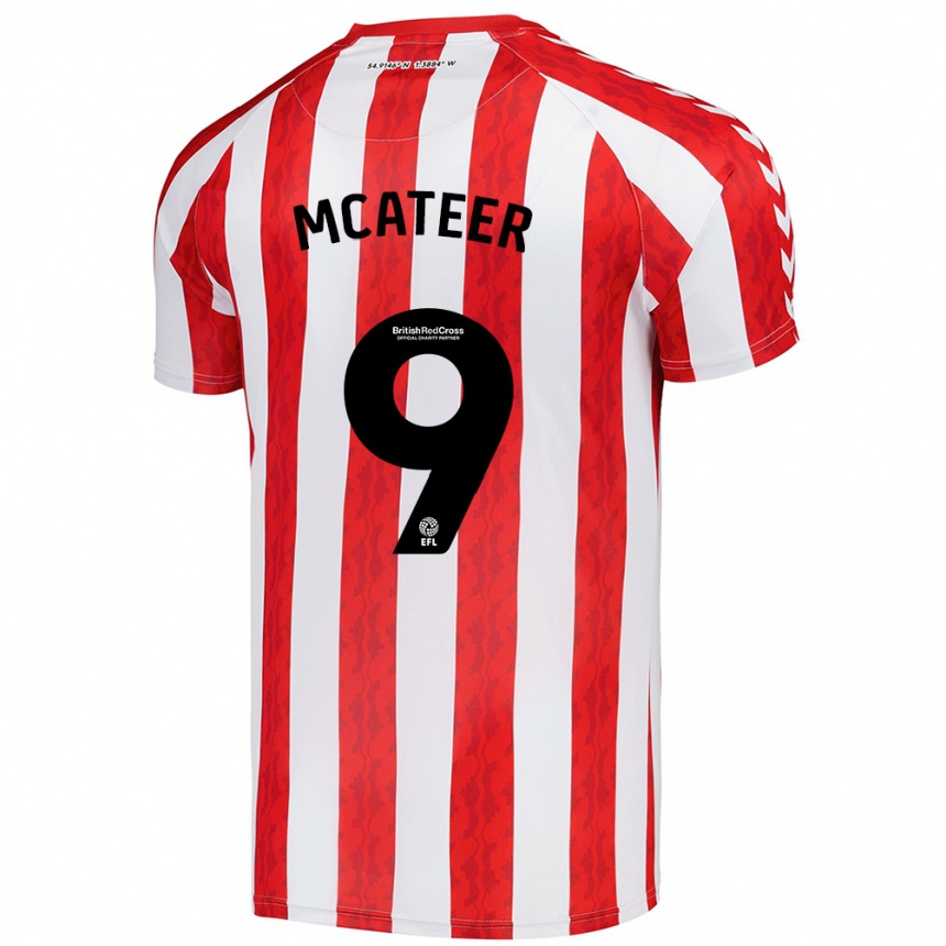 Hombre Fútbol Camiseta Mary Mcateer #9 Rojo Blanco 1ª Equipación 2024/25 Argentina