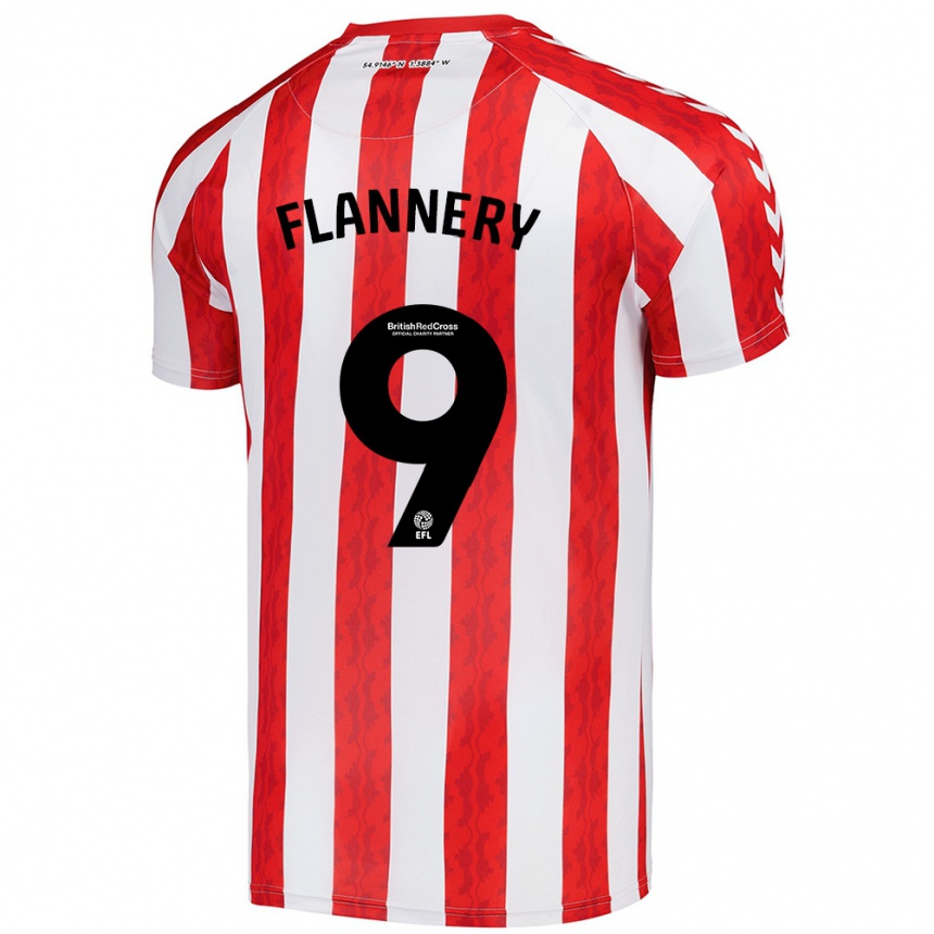 Hombre Fútbol Camiseta Keira Flannery #9 Rojo Blanco 1ª Equipación 2024/25 Argentina