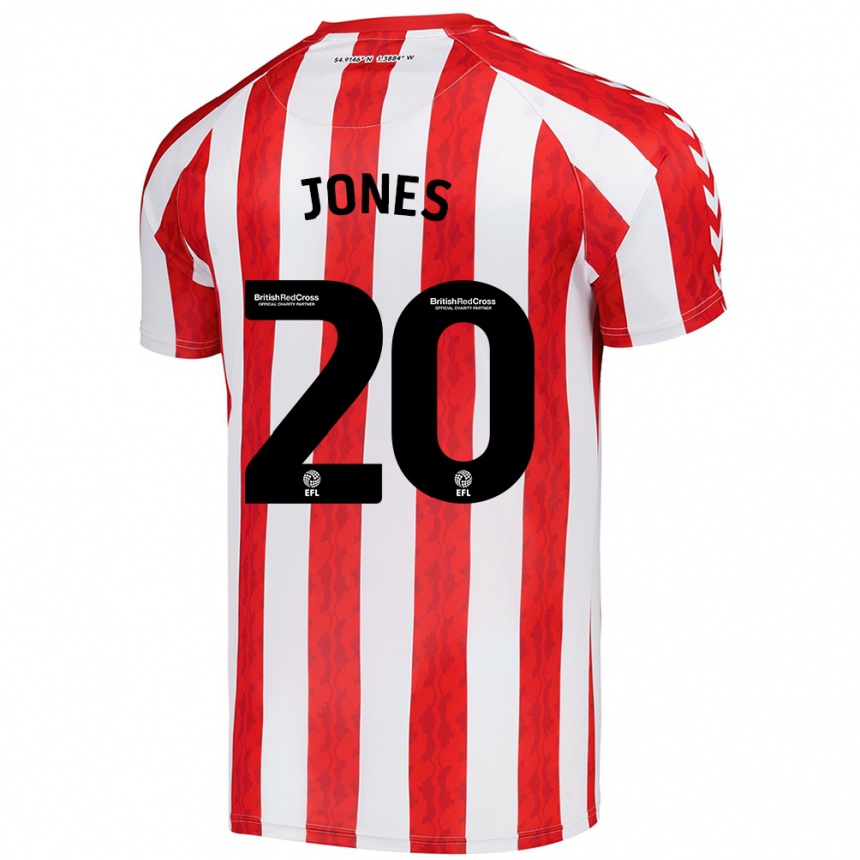 Hombre Fútbol Camiseta Ellen Jones #20 Rojo Blanco 1ª Equipación 2024/25 Argentina